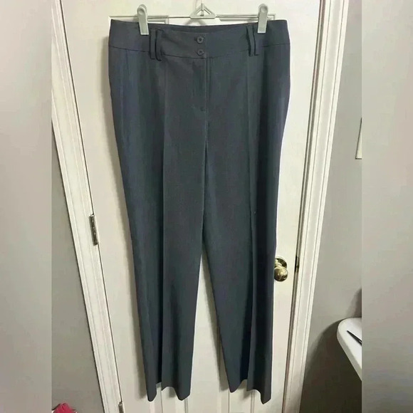 Atelier Gray Straight Leg Two Button Dress Pants Size 8 - Picture 1 of 5
